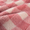 Sherpa fleece with pink check